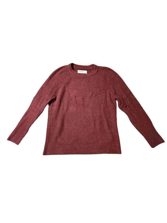 Abercrombie & Fitch Other - Abercrombie Fitch Mens Small Ribbed Crewneck Sweater Burgundy Maroon Raglan Knit